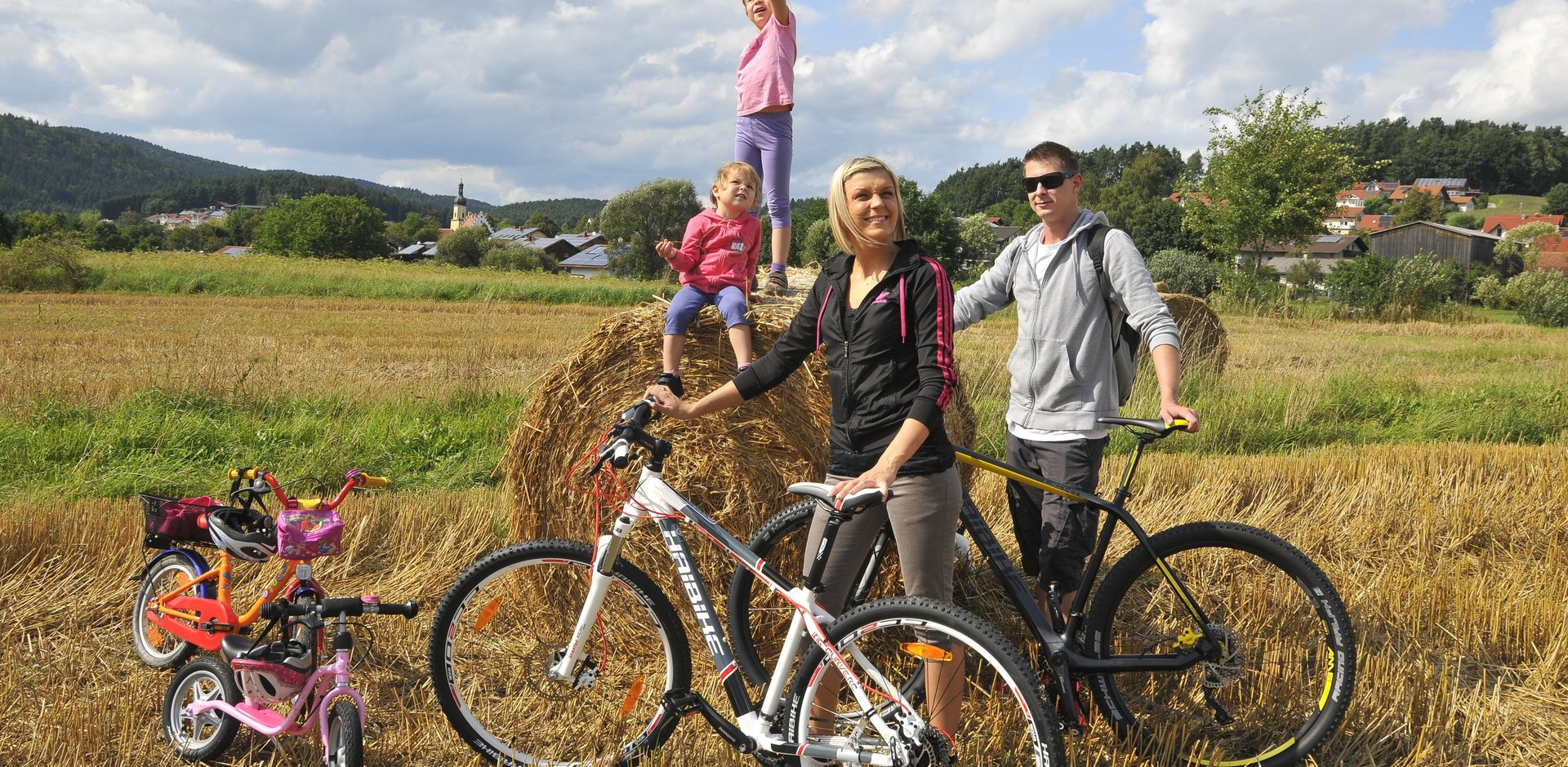 Familienausflug mit dem Rad bei Blaibach
