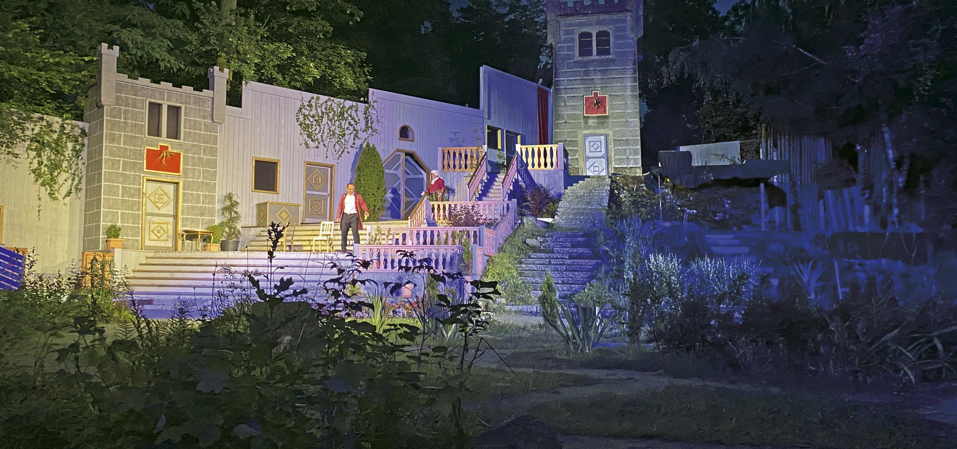 Festspiele Blick auf die Kulisse und die Thaeterbühne am Ludwigsberg